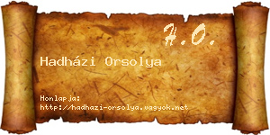 Hadházi Orsolya névjegykártya